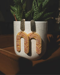 Yellow and gold boho statement earrings — The Megan by Olivia Holland